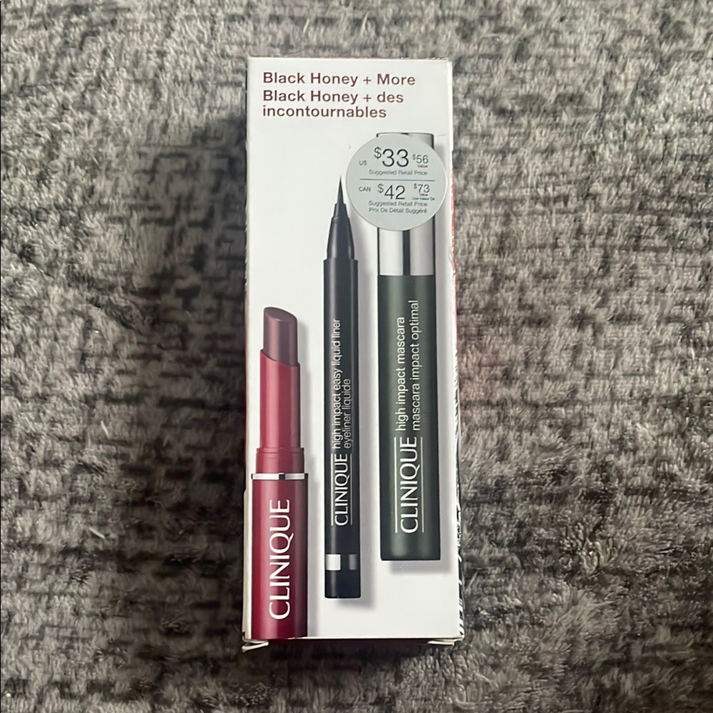 Clinique Black Honey Lipstick with Eyeliner & Mascara